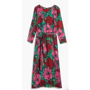NEW Vineyard Vines Long Sleeve Colorful Floral Silk Twill Maxi Dress S MSRP $348